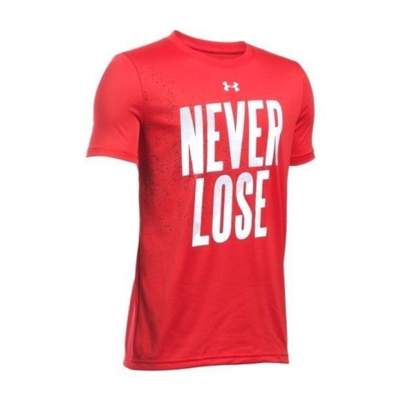 Under Armour Other - Under Armour Boy's Never Lose Red T-Shirt Sz XS